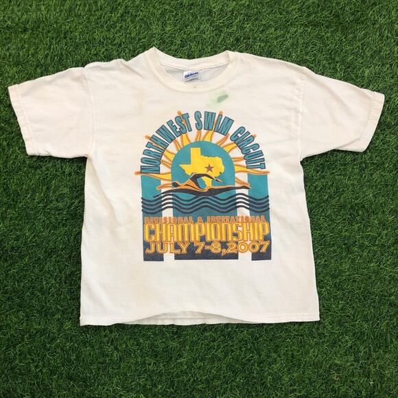 Vintage 2007 White ‘Northwest Swim Circuit’ Graphic Tee - Picture 1 of 3